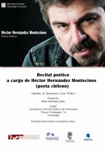 Recital Poético a cargo de Héctor Hernández Montesinos @ Sociedad Cultural Casino de Torrevieja