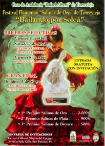 Gran Final Festival Flamenco "Salinas de oro de Torrevieja" @ Centro Cultural Virgen del Carmen